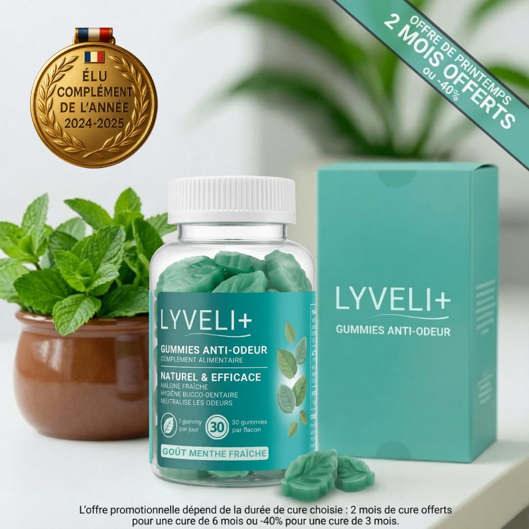LYVELI+ | Gummies anti-odeur.